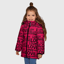 Куртка зимняя для девочки LОVE ЛЮБОВЬ, цвет: 3D-светло-серый — фото 2