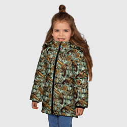 Куртка зимняя для девочки Баксы, Оружие, Золото, цвет: 3D-светло-серый — фото 2