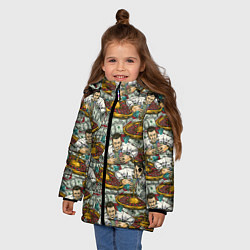 Куртка зимняя для девочки Джекпот в Казино, цвет: 3D-светло-серый — фото 2