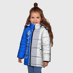 Куртка зимняя для девочки Chelsea football club, цвет: 3D-красный — фото 2