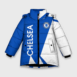 Куртка зимняя для девочки Челси спорт, цвет: 3D-черный