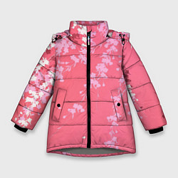 Куртка зимняя для девочки Весенняя ива, цвет: 3D-светло-серый