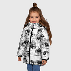Куртка зимняя для девочки Король и шут Лого Паттерн, цвет: 3D-черный — фото 2