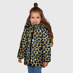 Куртка зимняя для девочки Стиль леопарда шкура леопарда, цвет: 3D-черный — фото 2