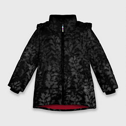 Куртка зимняя для девочки Туманные поля, цвет: 3D-красный