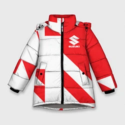 Куртка зимняя для девочки SUZUKI autosport, цвет: 3D-светло-серый