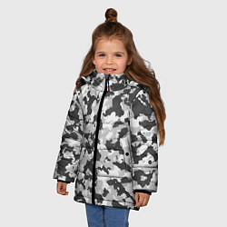 Куртка зимняя для девочки Комок, цвет: 3D-светло-серый — фото 2