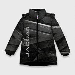Куртка зимняя для девочки JAGUR ЯГУАР абстракция, цвет: 3D-черный