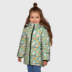 Куртка зимняя для девочки ПАСХАЛЬНЫЙ КРОЛИК, цвет: 3D-светло-серый — фото 2