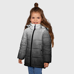 Куртка зимняя для девочки Темный лес - туман, цвет: 3D-черный — фото 2