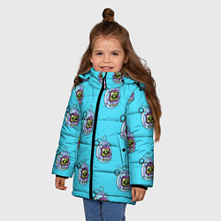 Куртка зимняя для девочки ВИНТАЖНАЯ РЕТРО ИГРУШКА ТАГАМОЧИ, цвет: 3D-светло-серый — фото 2