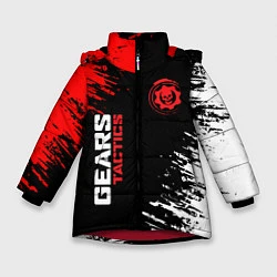 Куртка зимняя для девочки Gears tactics gears of war, цвет: 3D-красный