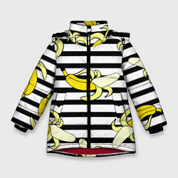 Куртка зимняя для девочки Banana pattern Summer, цвет: 3D-красный