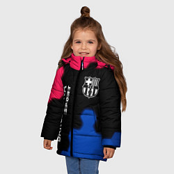 Куртка зимняя для девочки BARCELONA Sport - Графика, цвет: 3D-черный — фото 2