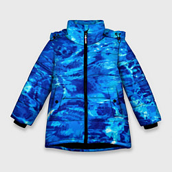 Куртка зимняя для девочки Vanguard abstraction Water, цвет: 3D-черный