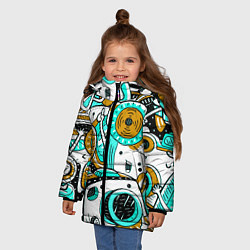Куртка зимняя для девочки ФОТОКАМЕРЫ НА ПОЗИТИВЕ, цвет: 3D-светло-серый — фото 2