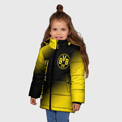 Куртка зимняя для девочки BORUSSIA Borussia Pro Football, цвет: 3D-черный — фото 2