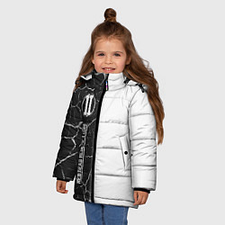 Куртка зимняя для девочки RDR 2 Графика По вертикали, цвет: 3D-черный — фото 2