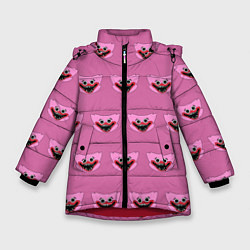 Куртка зимняя для девочки Киси Миси спасла нас, цвет: 3D-красный