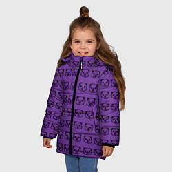 Куртка зимняя для девочки Purple Panda, цвет: 3D-светло-серый — фото 2