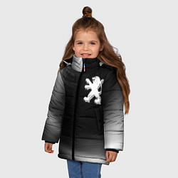 Куртка зимняя для девочки ПЕЖО Космос, цвет: 3D-черный — фото 2