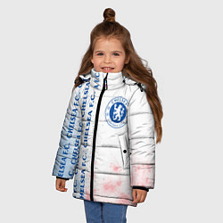 Куртка зимняя для девочки CHELSEA Краска, цвет: 3D-черный — фото 2