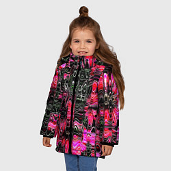 Куртка зимняя для девочки РАЗНОЦВЕТНАЯ ВОЛНА, цвет: 3D-светло-серый — фото 2