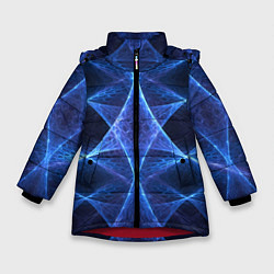Куртка зимняя для девочки Объёмный геометрический паттерн Volumetric geometr, цвет: 3D-красный