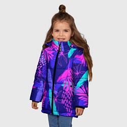 Куртка зимняя для девочки ЯРКИЕ ТЕКСТУРНЫЕ ЦВЕТЫ, цвет: 3D-черный — фото 2