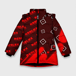 Куртка зимняя для девочки РОБЛОКС Графика Паттерны, цвет: 3D-черный