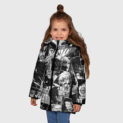 Куртка зимняя для девочки Хэллсинг паттерн Hellsing, цвет: 3D-черный — фото 2