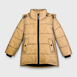 Куртка зимняя для девочки Cream paper, цвет: 3D-черный