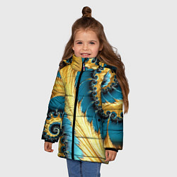 Куртка зимняя для девочки Двойная авангардная спираль Double avant-garde spi, цвет: 3D-светло-серый — фото 2