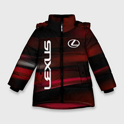 Куртка зимняя для девочки Lexus - абстракция, цвет: 3D-красный