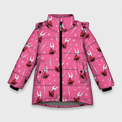 Куртка зимняя для девочки Хорнет, шёлк, игла Hollow Knight, цвет: 3D-светло-серый