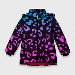 Зимняя куртка для девочки Леопардовый градиент
