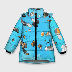 Зимняя куртка для девочки Летающие котики Екаи Тетрадь дружбы Нацумэ