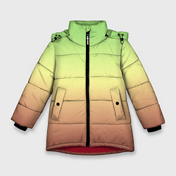 Куртка зимняя для девочки Градиент Фисташки Gradient, цвет: 3D-красный