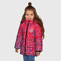 Куртка зимняя для девочки Bayern munchen брызги красок, цвет: 3D-красный — фото 2