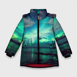 Куртка зимняя для девочки Aurora borealis, цвет: 3D-красный