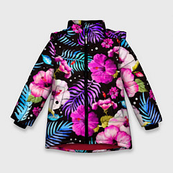 Куртка зимняя для девочки Floral pattern Summer night Fashion trend, цвет: 3D-красный