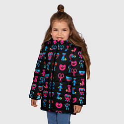 Куртка зимняя для девочки POPPY PLAYTIME HAGGY WAGGY AND KISSY MISSY PATTERN, цвет: 3D-красный — фото 2
