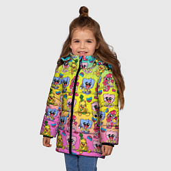 Куртка зимняя для девочки POPPY PLAYTIME МИЛЫЕ ПЕРСОНАЖИ, цвет: 3D-черный — фото 2