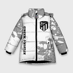Куртка зимняя для девочки Atletico Madrid Sport на темном фоне, цвет: 3D-черный