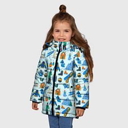 Куртка зимняя для девочки SKI TRAIL, цвет: 3D-черный — фото 2