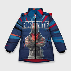 Куртка зимняя для девочки Fortnite Герой асфальта Burnout Video game, цвет: 3D-красный