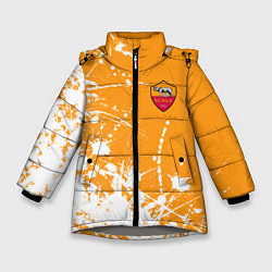 Куртка зимняя для девочки Roma маленькое лого краска, цвет: 3D-светло-серый