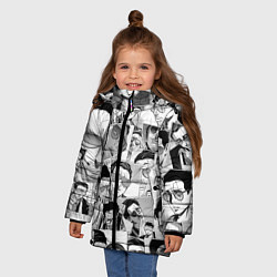 Куртка зимняя для девочки Путь домохозяина паттерн, цвет: 3D-черный — фото 2