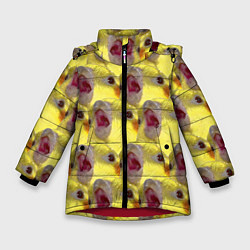Зимняя куртка для девочки Попугай Корелла Орёт Мем