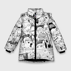 Куртка зимняя для девочки Spy Family Heh Семья Шпиона Анечка Фоджер, цвет: 3D-черный